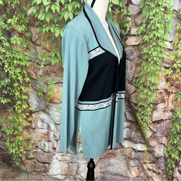 MISOOK Striped Open Sea-foam Cardigan, M - Picture 10 of 11